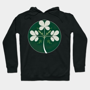 Saint Patrick's day shamrock leaf - flat design with just two colors ! Hoodie